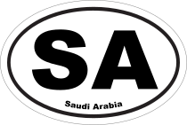 Saudi Arabia Sa Oval Sticker
