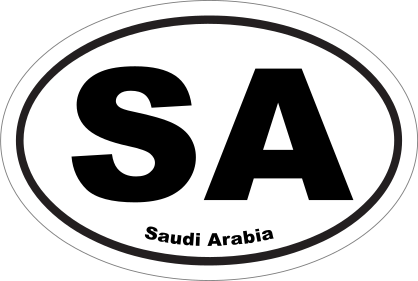 Saudi Arabia Sa Oval Sticker