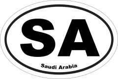 Saudi Arabia Sa Oval Sticker