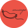 Sausage Drawing And Lettering Sticker