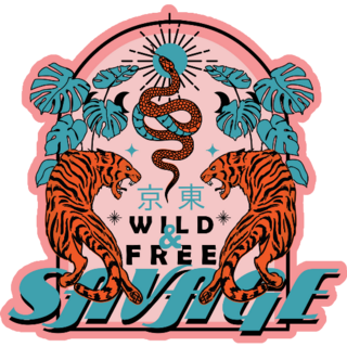 Savage Tiger Poster Sticker