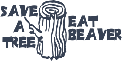 Save A Tree Eat A Beaver Sticker
