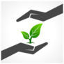 Save Nature Two Hands Nurturing Plant Sticker
