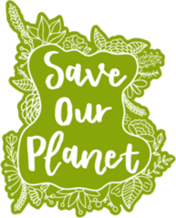 Save Our Planet Surrounded By Plants