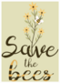Save The Bees Flower Sticker