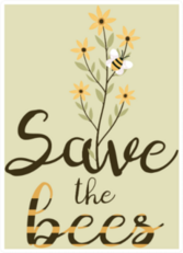 Save The Bees Flower Sticker
