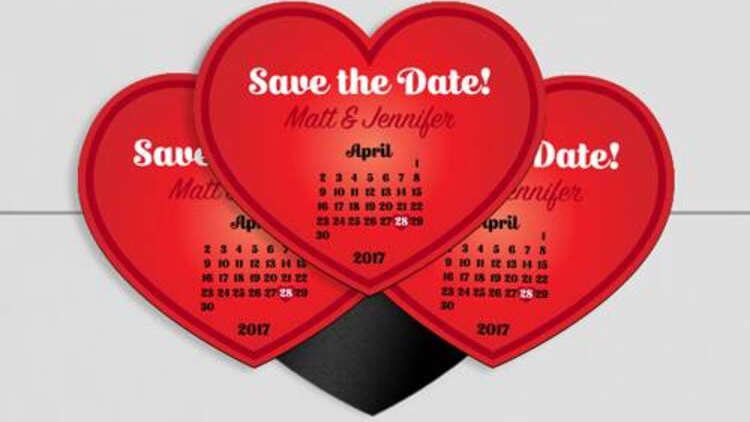 Save the Date Custom Heart Magnet