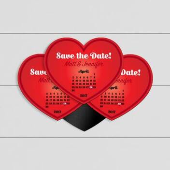 Save the Date Custom Heart Magnet