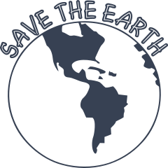 Save The Earth World Globe Sticker