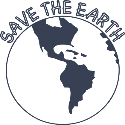 Save The Earth World Globe Sticker