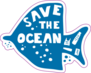 Save The Ocean With Fish And Plastic Waste Sticker