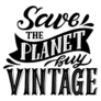 Save The Planet, Buy Vintage Calligraphy Sticker