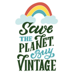 Save The Planet Buy Vintage Rainbow Sticker