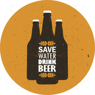 Save Water Drink Beer Bottles Sticker
