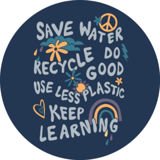 Save Water Recycle Use Less Plastic Sticker
