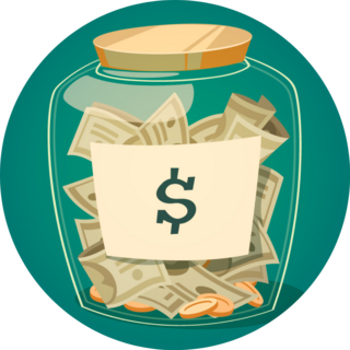 Savings Jar Sticker