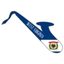 Saxophone With The Flag Of West Virginia Sticker