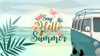 Say Hello To Summer Beach Sticker