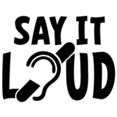 Say It Loud Ear Lettering Sticker