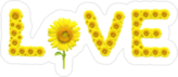 Say Love By Sunflower Sticker