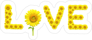 Say Love By Sunflower Sticker