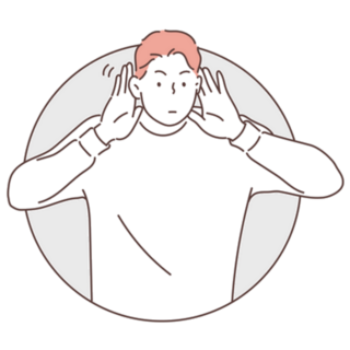 Say More Loudly Man Holding Both Ears Sticker