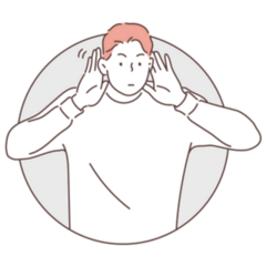 Say More Loudly Man Holding Both Ears Sticker