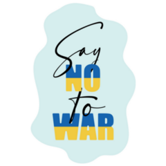 Say No To War Ukraine Illustration Sticker