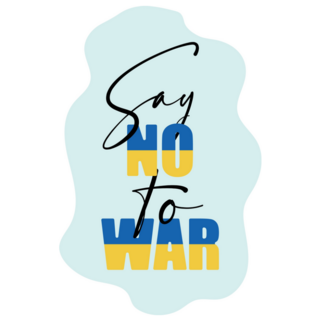 Say No To War Ukraine Illustration Sticker