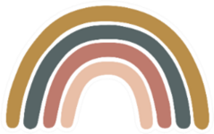 Scandinavian Boho Rainbow Sticker