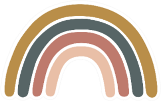 Scandinavian Boho Rainbow Sticker