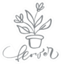 Scandinavian Floral Logo Sticker