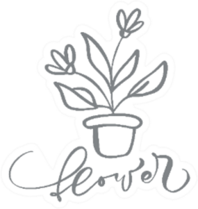 Scandinavian Floral Logo Sticker