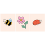 Scandinavian, Lady Bug, Flower, Bee Sticker