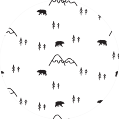 Scandinavian Simple Style Pine Tree Sticker