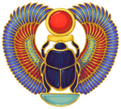 Scarab..egyptian Hieroglyph And Symbol ancient Culture Sticker