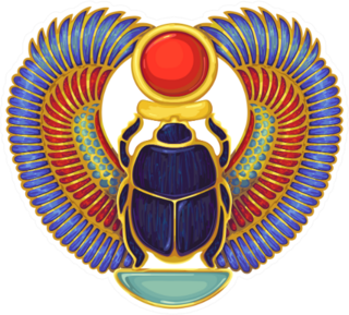 Scarab..egyptian Hieroglyph And Symbol ancient Culture Sticker