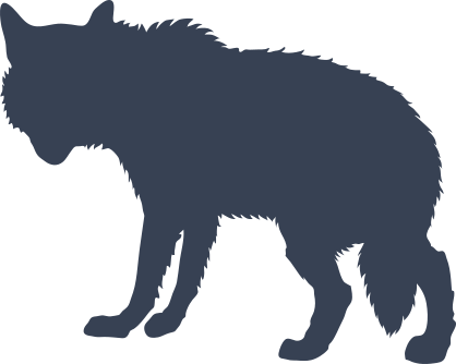 Scared Coyote Sticker