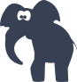 Scared Elephant Sticker