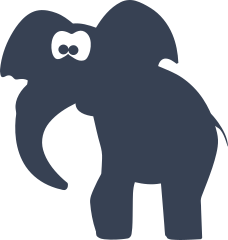 Scared Elephant Sticker