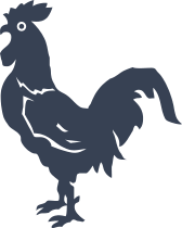 Scared Rooster Sticker