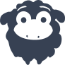 Scared Sheep Lamb Face Sticker