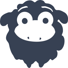 Scared Sheep Lamb Face Sticker