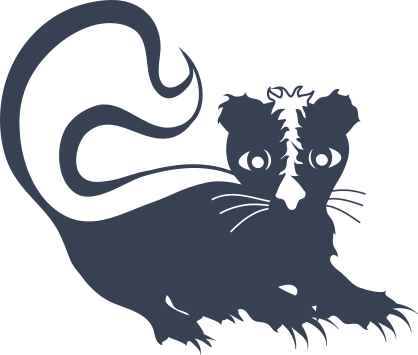 Scared Skunk Sticker