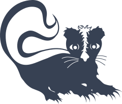 Scared Skunk Sticker