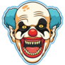 Scary Blue Clown Sticker