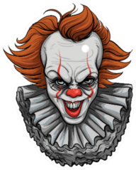 Scary Clown Evil Clown Halloween Sticker