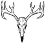 Scary Deer Skull Sticker