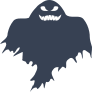 Scary Ghost With Teeth Sticker