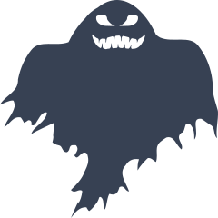 Scary Ghost With Teeth Sticker
